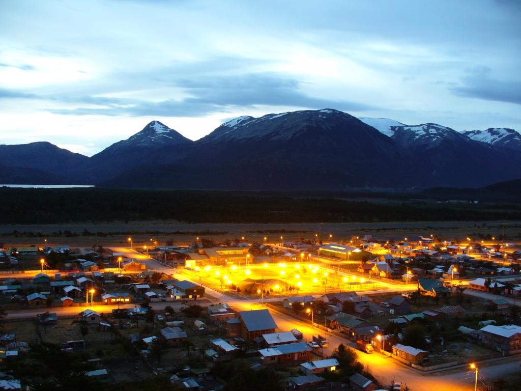 Fin de la Carretera Austral en Villa O'Higgins