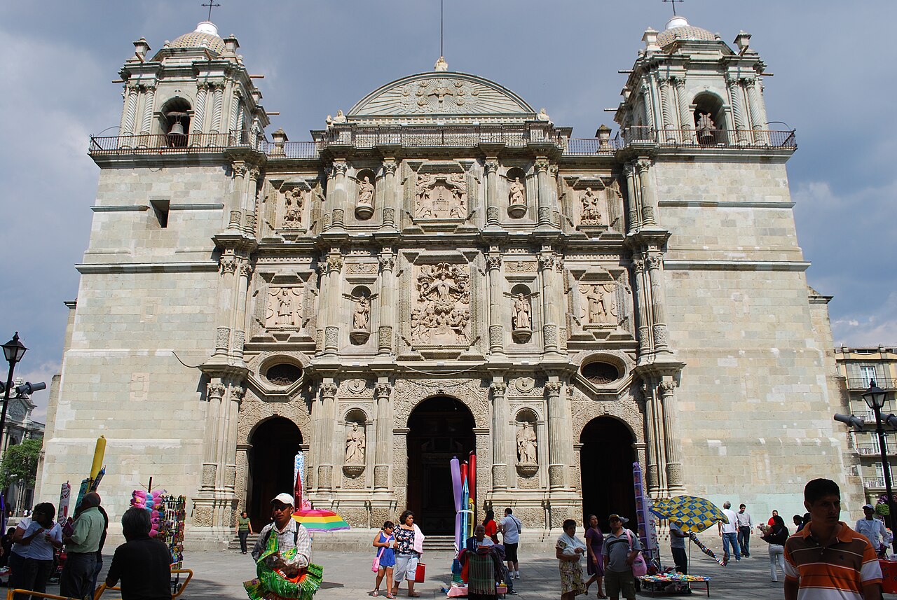 Catedral y zócalo de Oaxaca