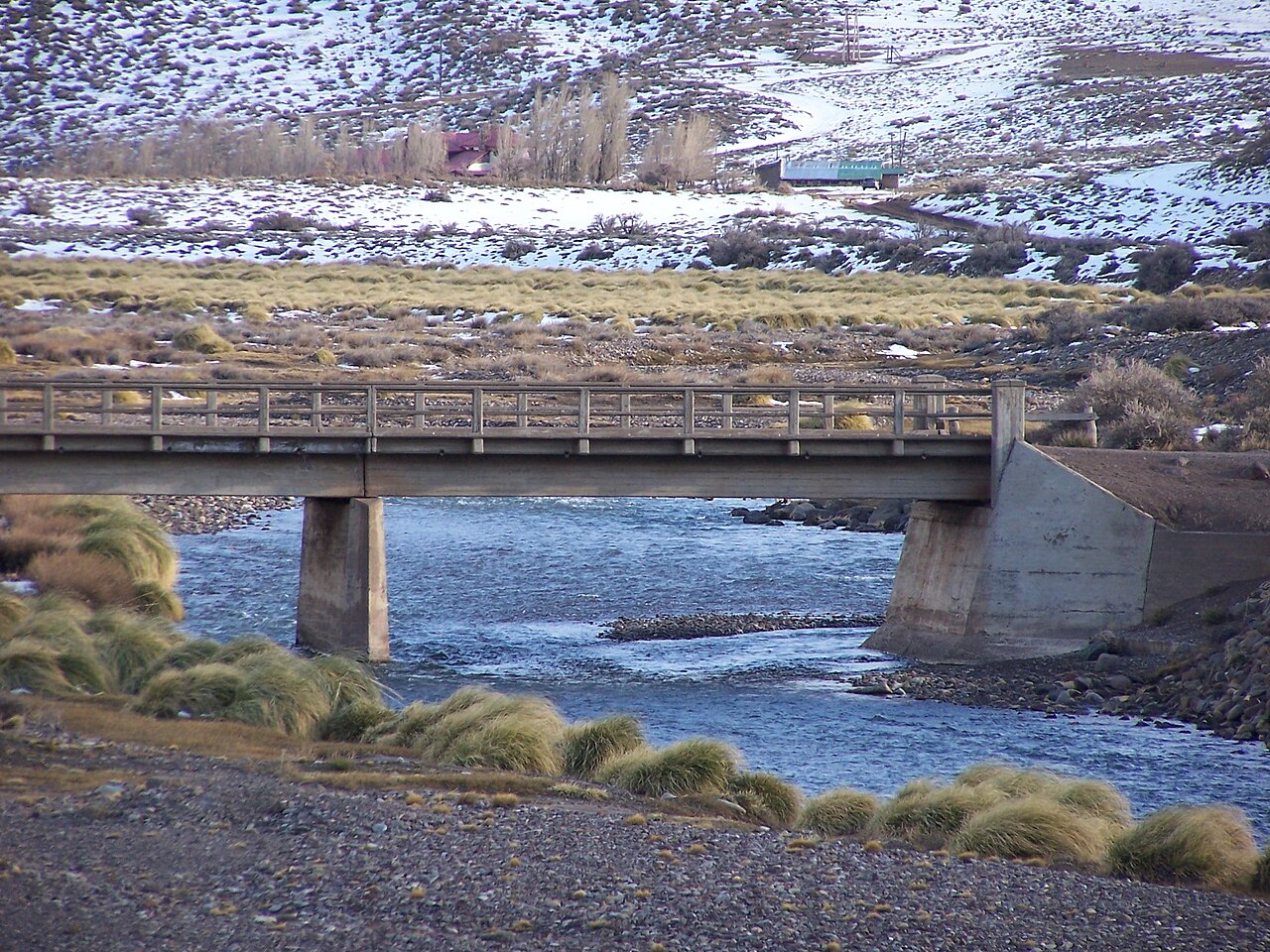 Foto de RP222: cruce de la RN40 → Las Leñas por el valle del río Salado (4)