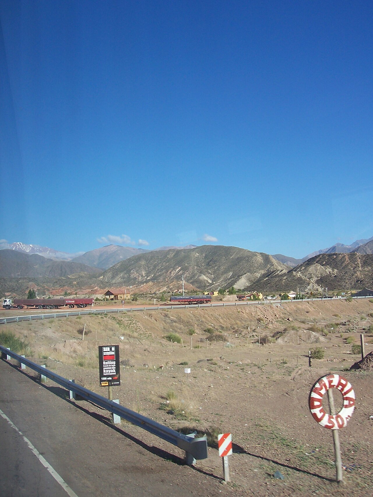 RN7: Uspallata → Las Cuevas por Puente del Inca