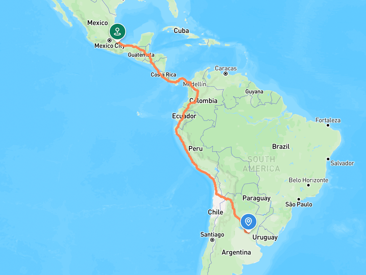 Paraná → Córdoba