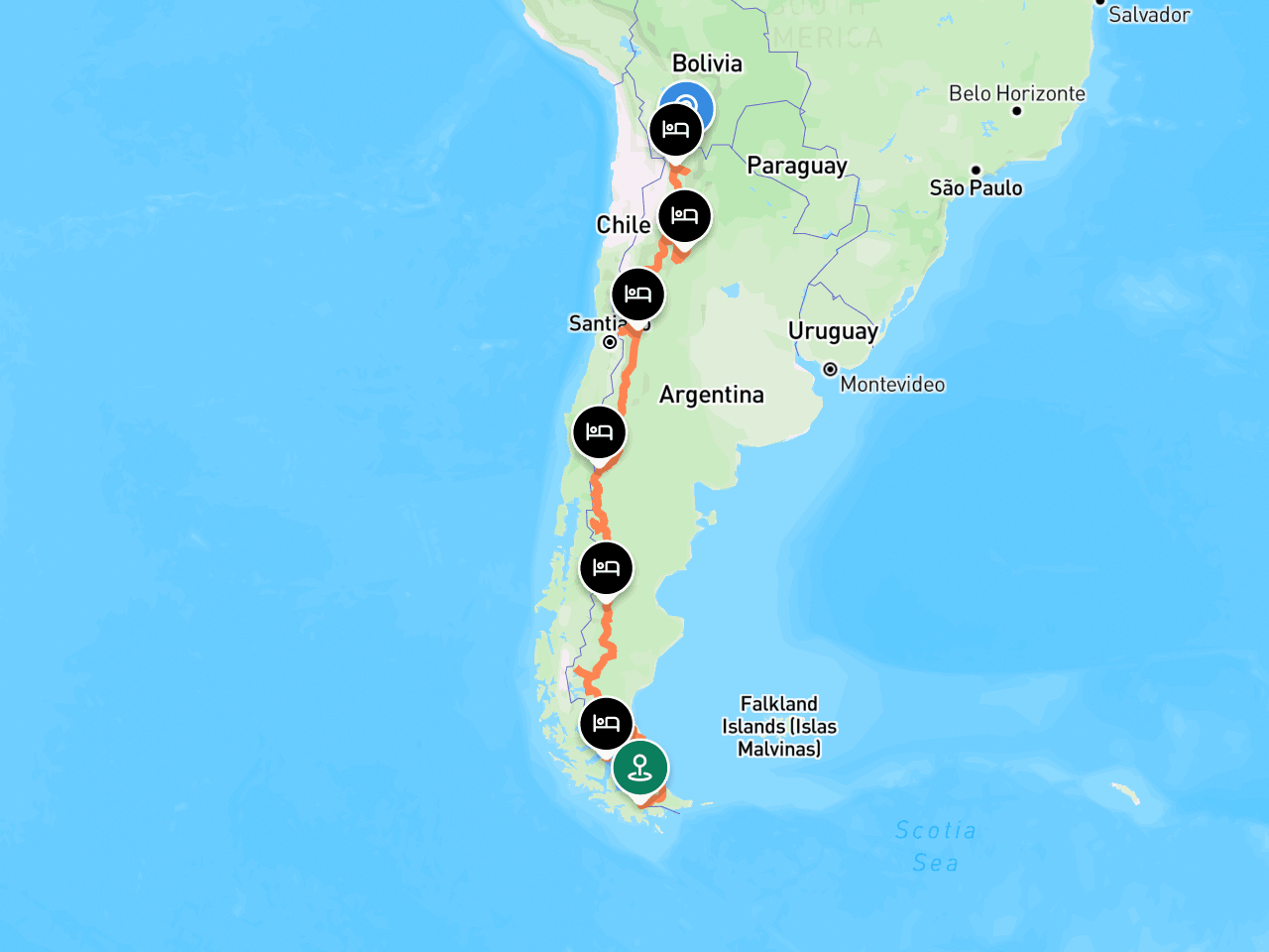 La Quiaca → Lapataia