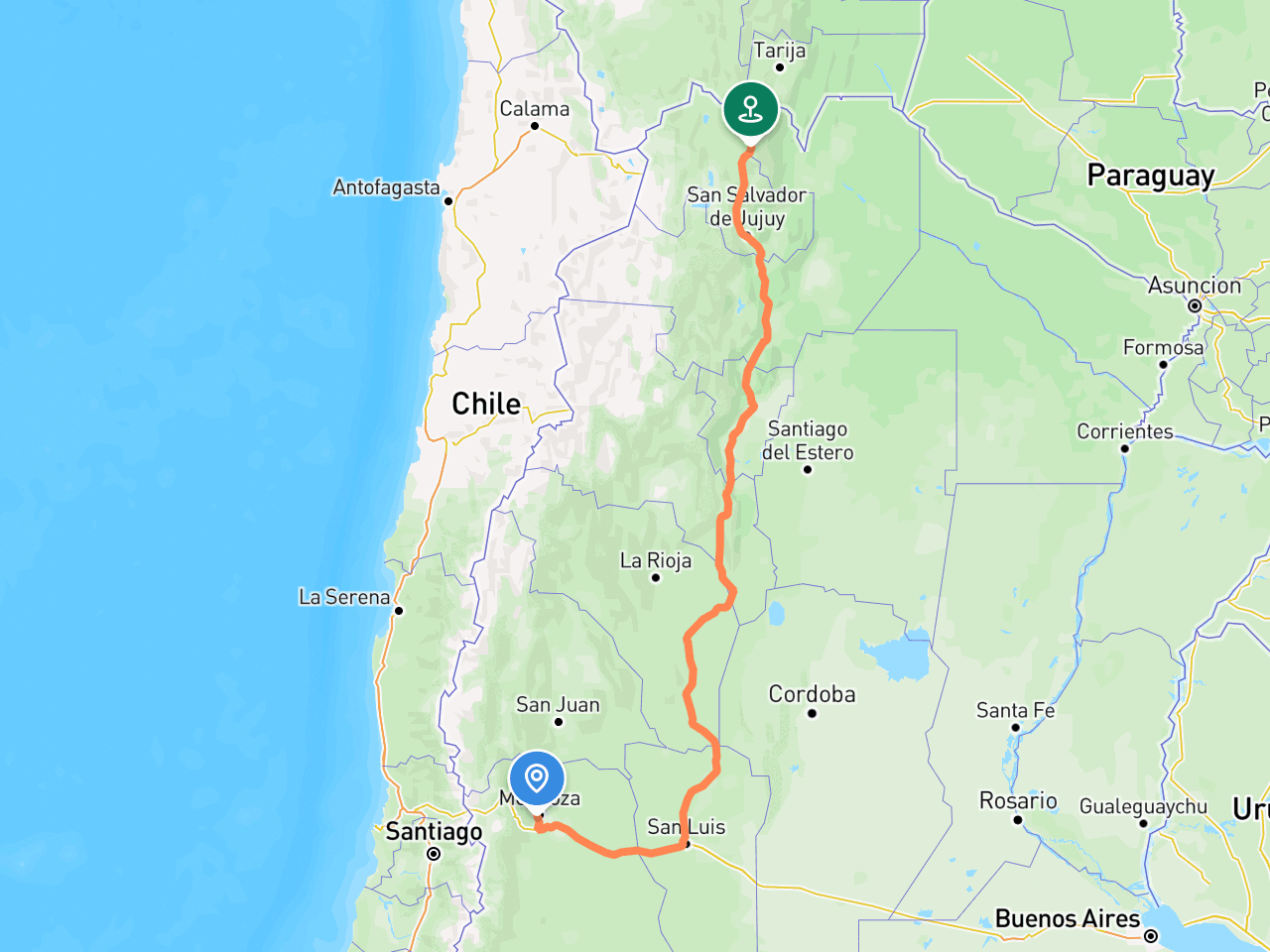 Mendoza hasta Iruya
