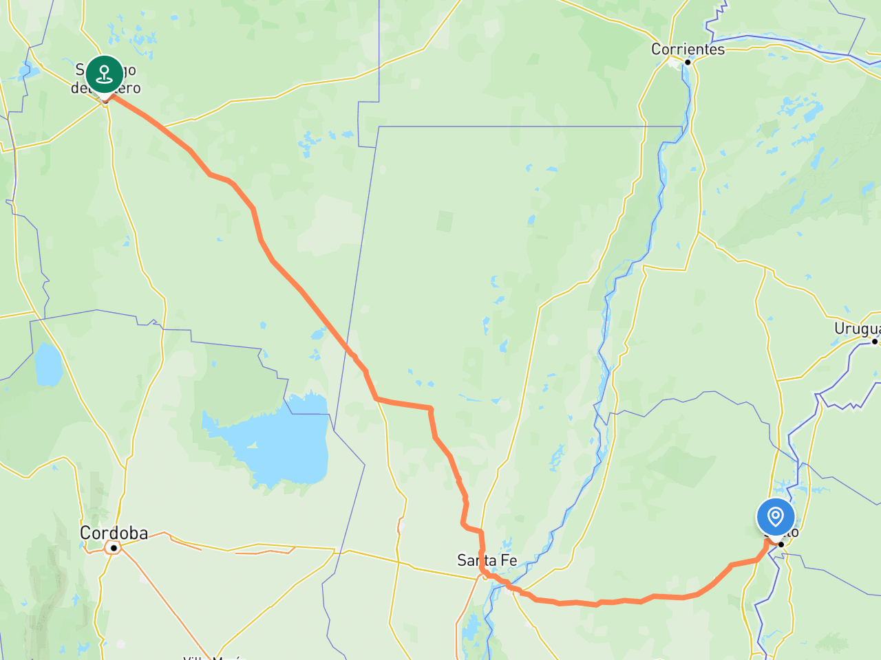 Concordia → Santiago del Estero