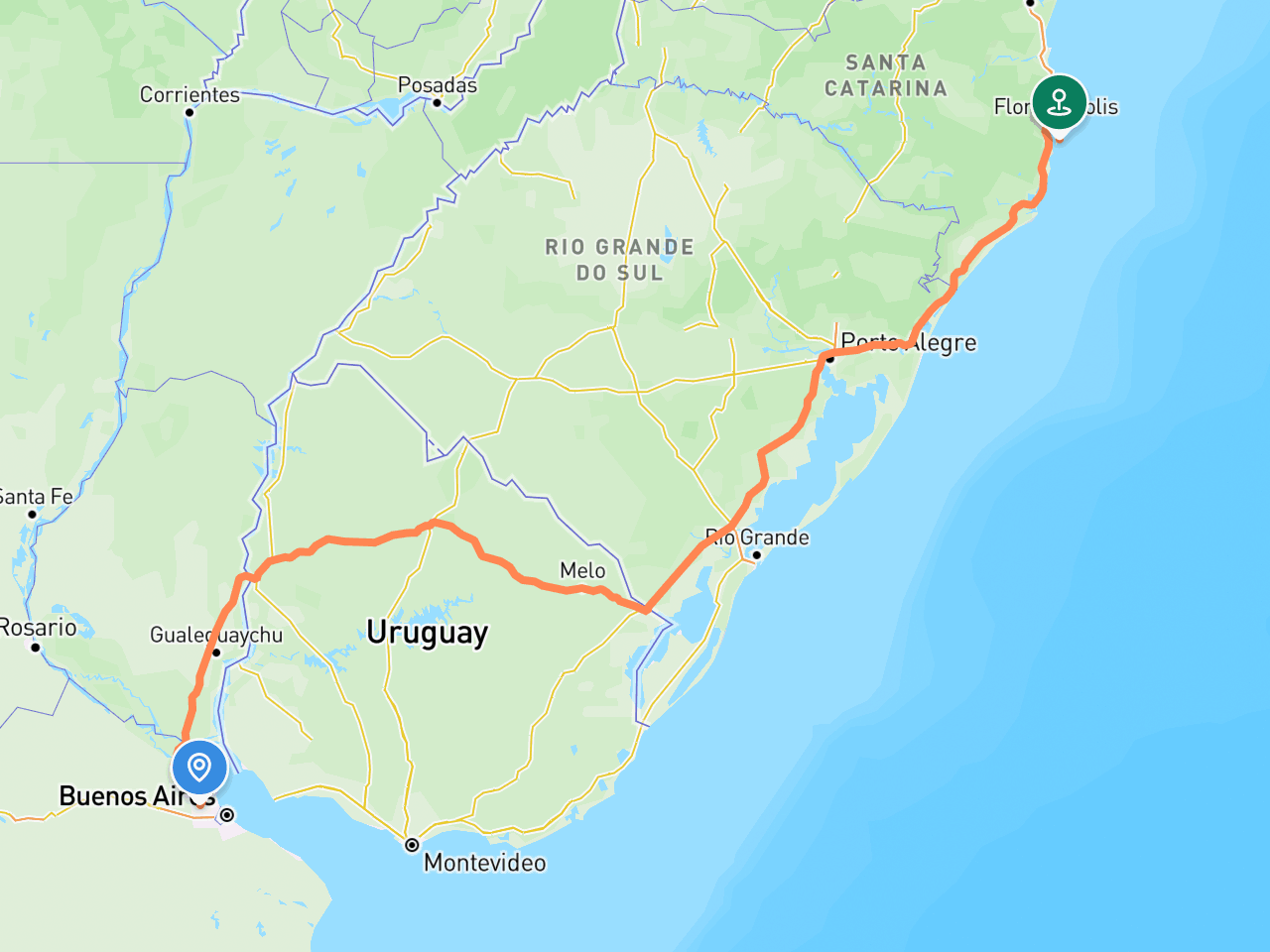 Los Polvorines → Matadeiro Beach