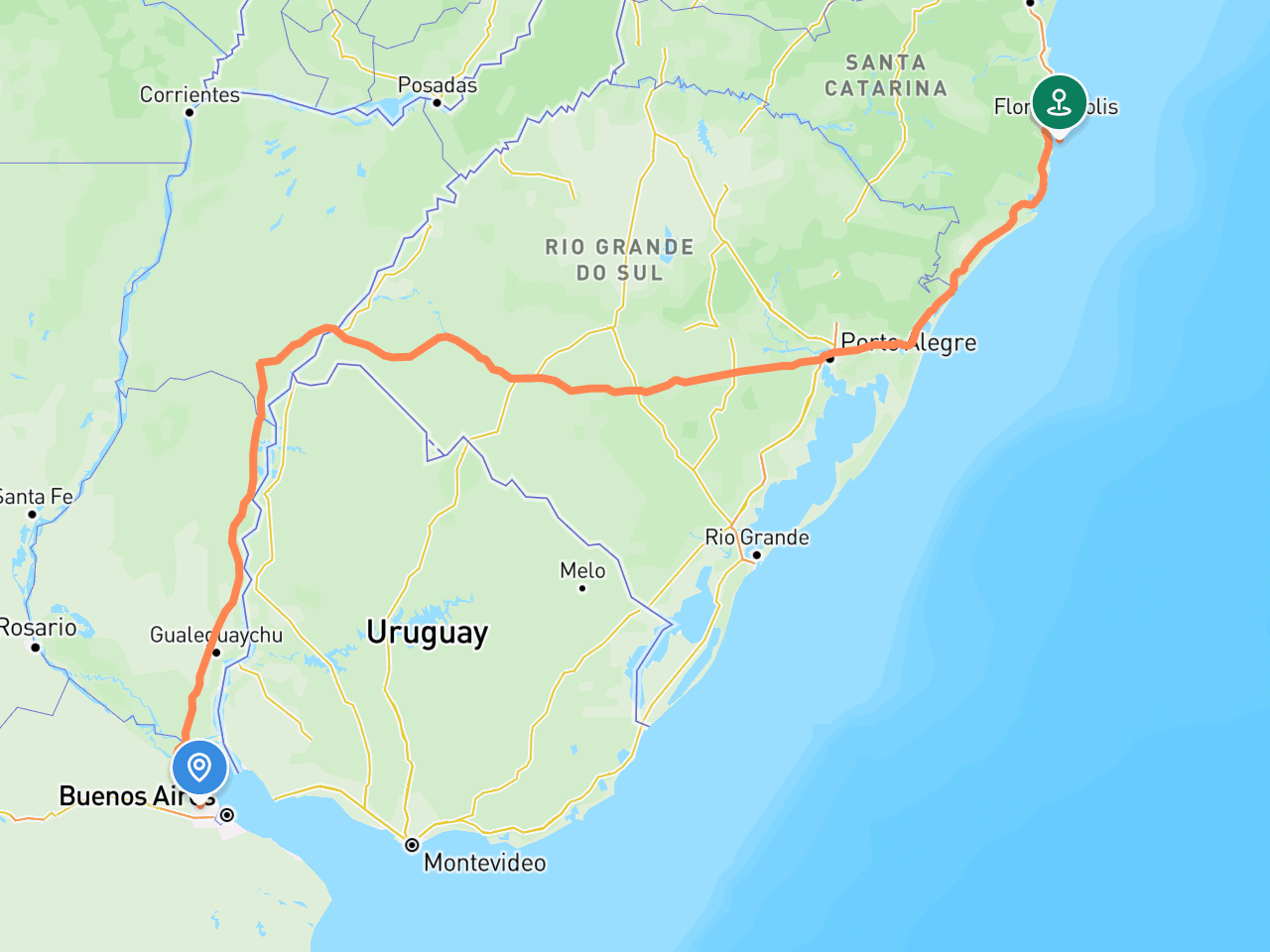 Los Polvorines → Matadeiro Beach