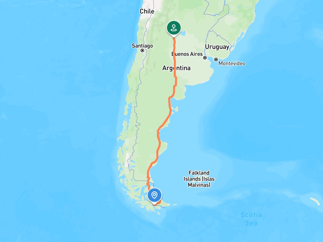 Ushuaia → Cosquín