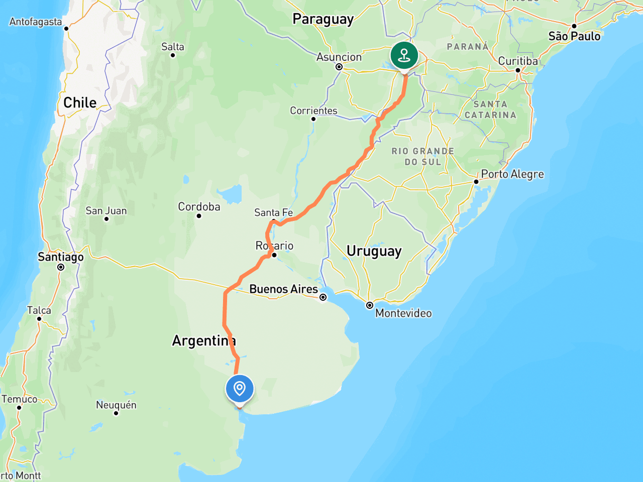 Bahía Blanca → Puerto Iguazú