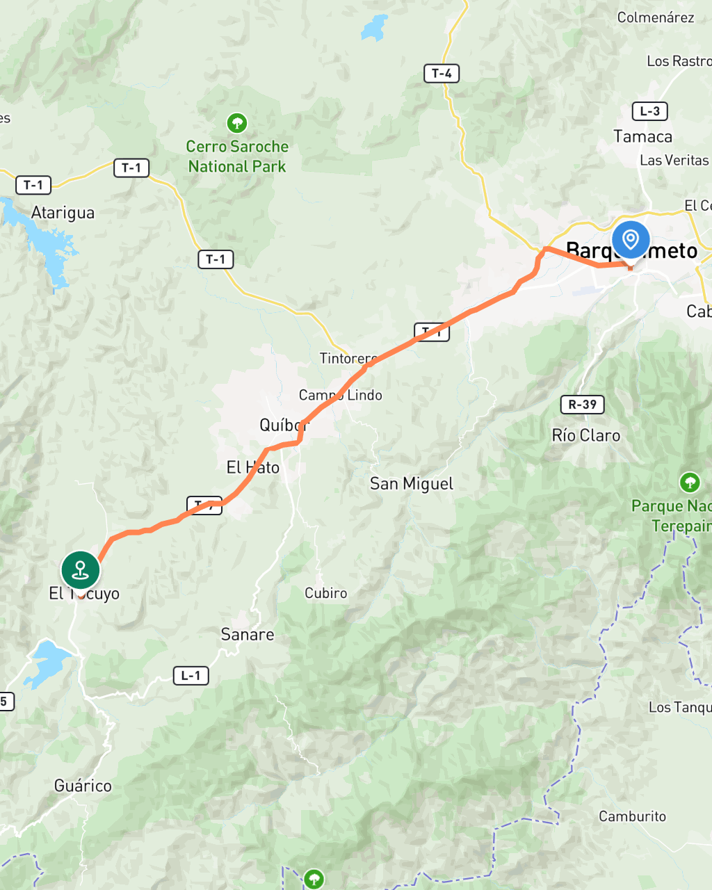 Iribarren → El Tocuyo