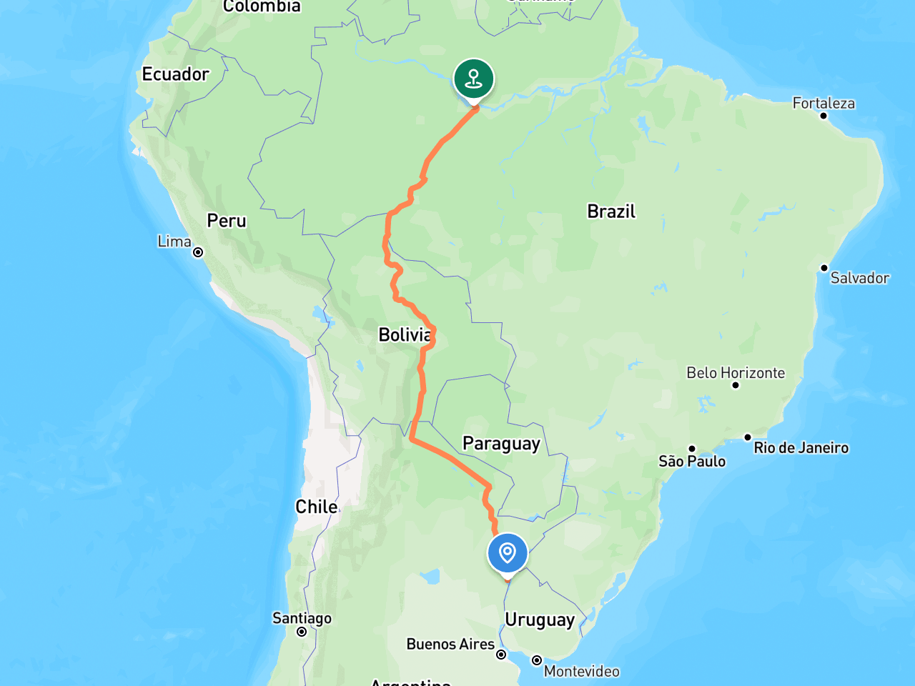 Chajarí → Manaus