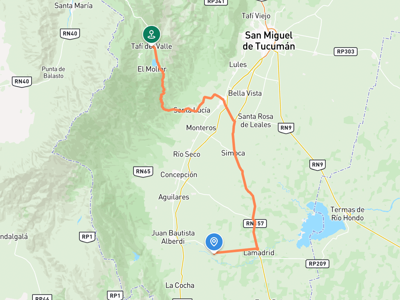 Graneros → Tafí del Valle